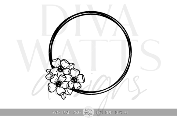 Download Contemporary Flower Wreath Artwork SVG - Contemporary Collection