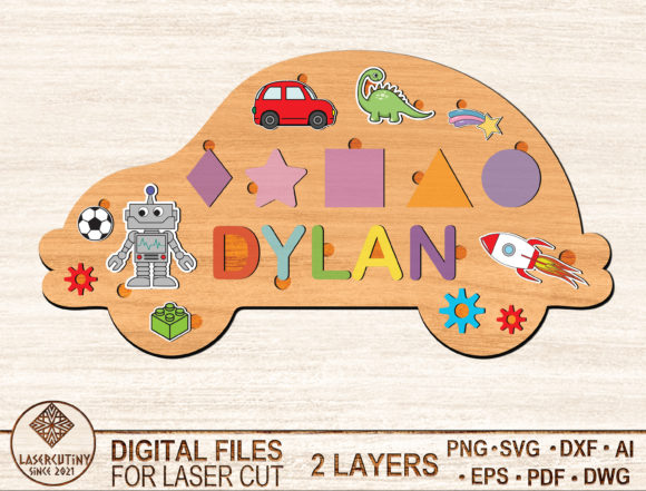 Download Custom Name Boy Shape Puzzle Laser Cut - Shape Collection