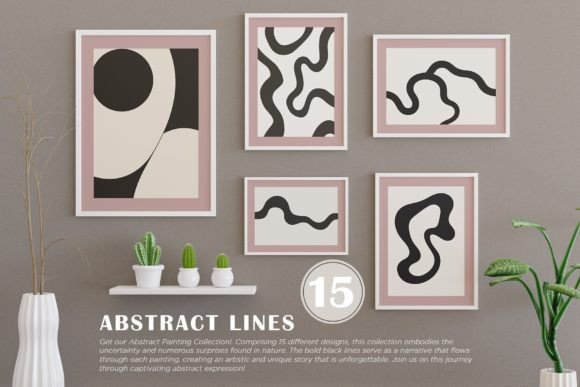 Download Contemporary Abstract Line Art Print - Contemporary Collection