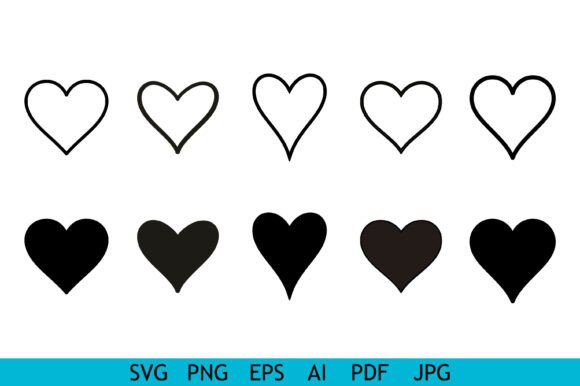 Download Simple Heart Shape Icon Set - Shape Collection