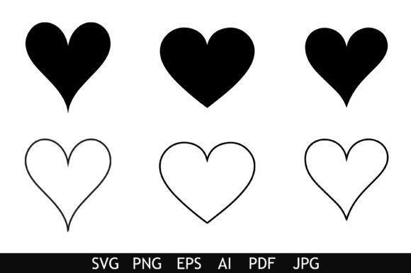 Download Basic Heart Shape Clipart Set - Shape Collection