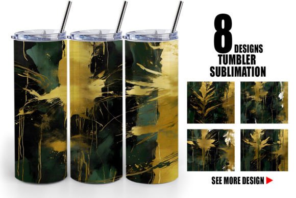 Download Tumbler Contemporary Art Dark Moss - Contemporary Collection