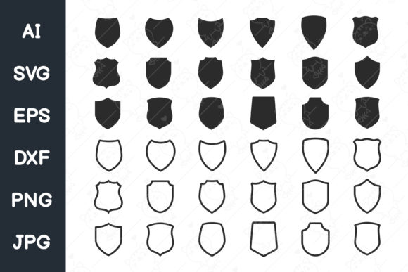 Download Shield Shape Silhouette Vector - Shape Collection