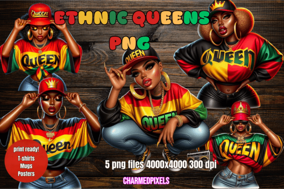 Download Ethnic Black Queens Illustrations - Illustrations Collection