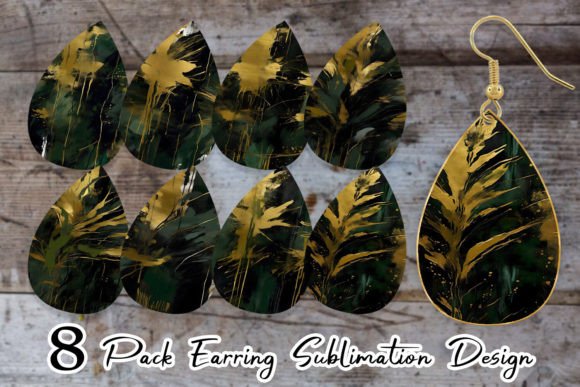 Download Earring Contemporary Art Dark Moss - Contemporary Collection