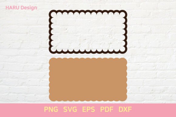 Download Scallop Shape Rectangle Frame Sign Label - Shape Collection
