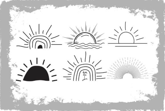Download Sunset Hand Drawn Illustrations Vector - Illustrations Collection