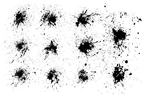 Download Dirty Ink Splatter Graphic Blot Set - Premium Bundle