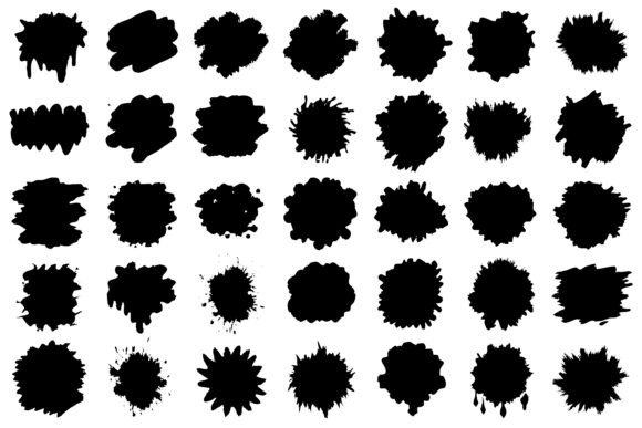 Download Brush Stroke Shapes Set, Grunge Strokes - Shape Collection